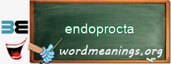 WordMeaning blackboard for endoprocta